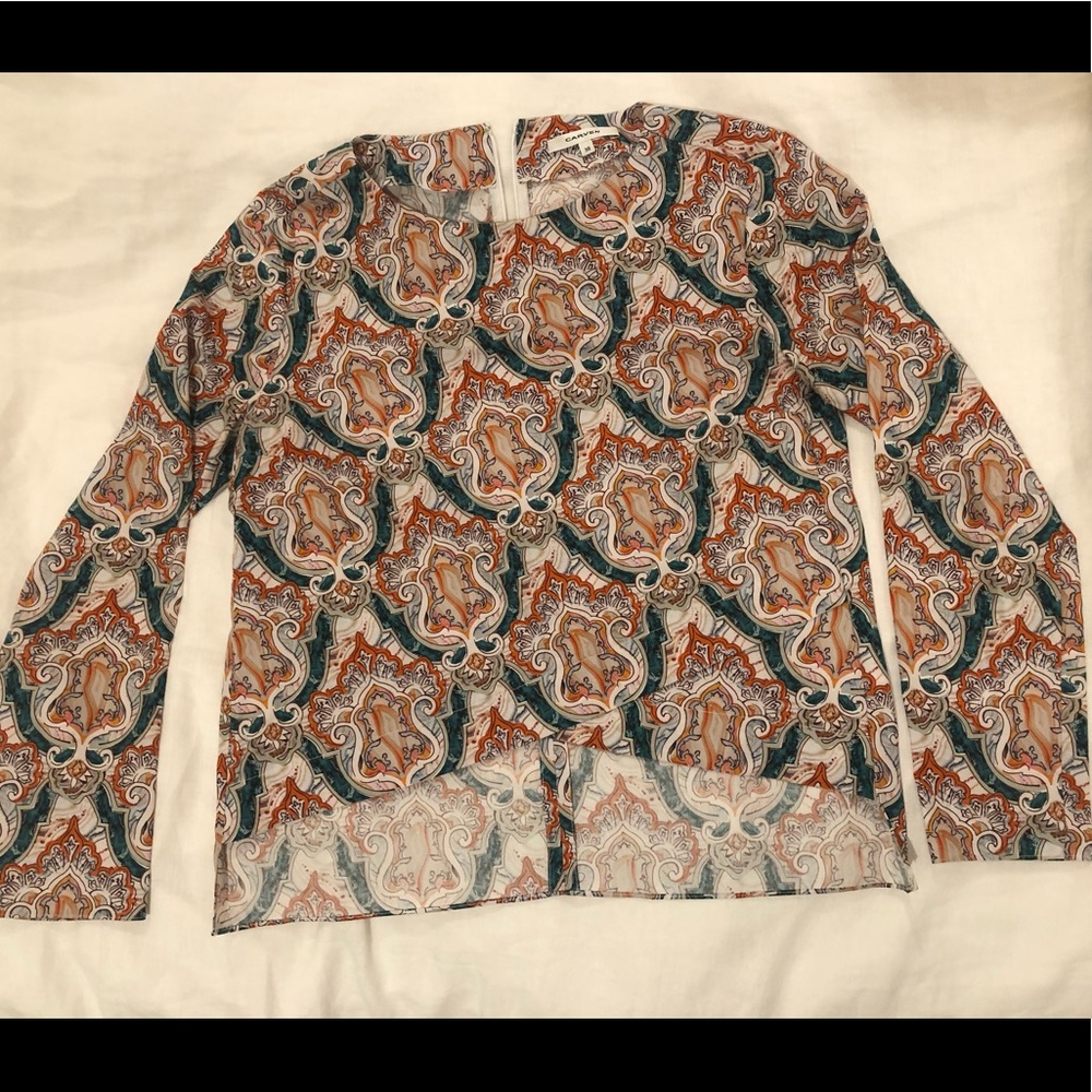 Carven Cropped Pattern Top